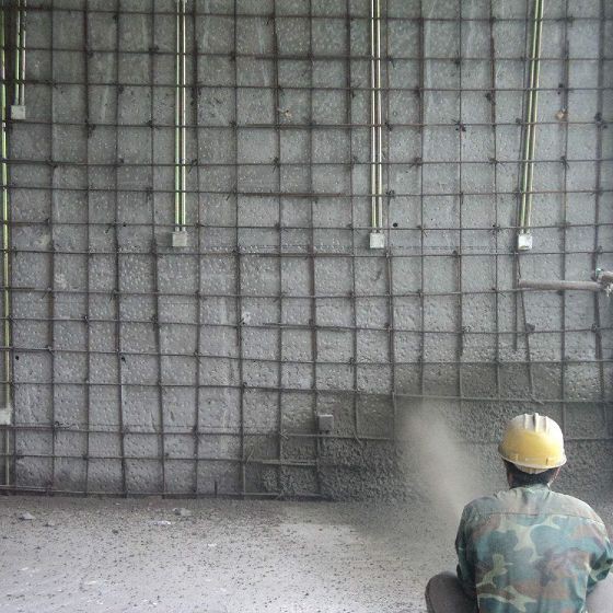 High Strength Dry Process Shotcrete Applied Material